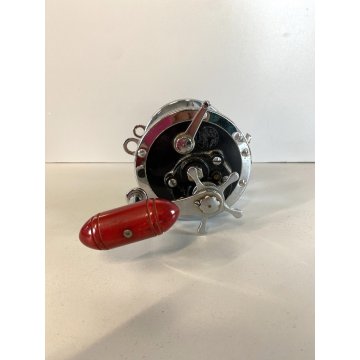 MULINELLO PESCA D'ALTURA Penny Senator 6/0 Fishing Reel. Red Handle MADE IN USA