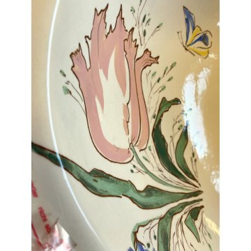 LAVANDINO CERAMICA POZZI GINORI LAVABO INCASSO DECORO A. CAMPI Tulipano Vaiolet