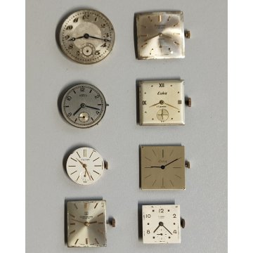 LOTTO 8 pz. MOVIMENTO OROLOGIO POLSO Tissot Megalex Perfex Eska Fischer Schwarz