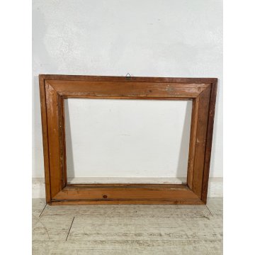 ANTICA GRANDE CORNICE DORATA BAROCCO LEGNO SCOLPITO 91 cm x 72 cm '1800 quadro