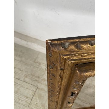 ANTICA GRANDE CORNICE DORATA BAROCCO LEGNO SCOLPITO 91 cm x 72 cm '1800 quadro