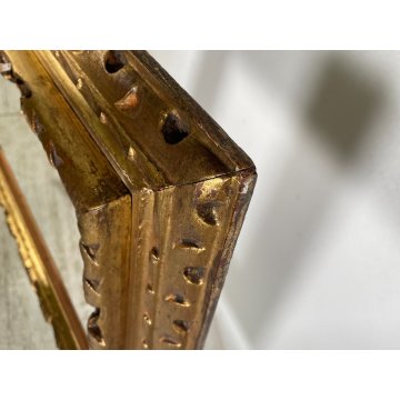 ANTICA GRANDE CORNICE DORATA BAROCCO LEGNO SCOLPITO 91 cm x 72 cm '1800 quadro