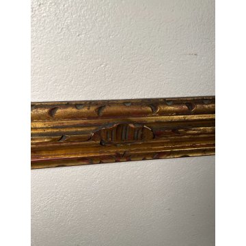 ANTICA GRANDE CORNICE DORATA BAROCCO LEGNO SCOLPITO 90 cm x 120 cm '1800 quadro