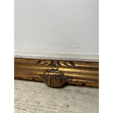 ANTICA GRANDE CORNICE DORATA BAROCCO LEGNO SCOLPITO 90 cm x 120 cm '1800 quadro