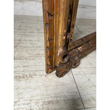 ANTICA GRANDE CORNICE DORATA BAROCCO LEGNO SCOLPITO 90 cm x 120 cm '1800 quadro