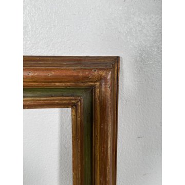 ANTICA CORNICE DORATA LEGNO SCOLPITO 64 cm x 73 cm EPOCA '900 quadro SPECCHIERA