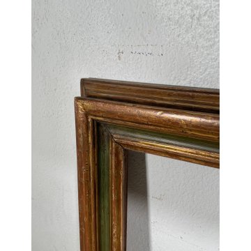 ANTICA CORNICE DORATA LEGNO SCOLPITO 64 cm x 73 cm EPOCA '900 quadro SPECCHIERA