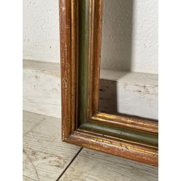 ANTICA CORNICE DORATA LEGNO SCOLPITO 64 cm x 73 cm EPOCA '900 quadro SPECCHIERA