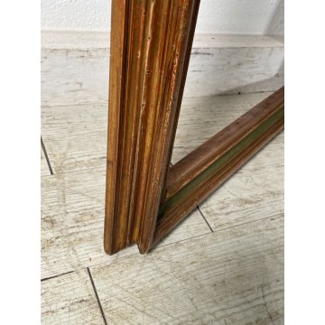 ANTICA CORNICE DORATA LEGNO SCOLPITO 64 cm x 73 cm EPOCA '900 quadro SPECCHIERA