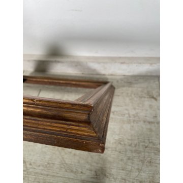 ANTICA CORNICE DORATA LEGNO SCOLPITO 64 cm x 73 cm EPOCA '900 quadro SPECCHIERA
