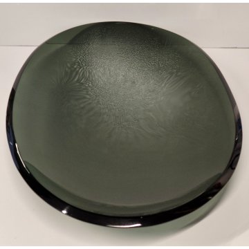 VASSOIO DESIGN Fontana Arte by Max Ingrand 1950 BOWL VETRO MOLATO VERDE 30x47 cm