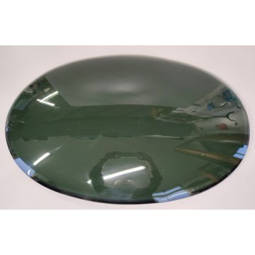 VASSOIO DESIGN Fontana Arte by Max Ingrand 1950 BOWL VETRO MOLATO VERDE 30x47 cm