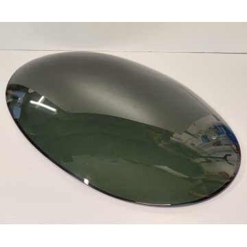 VASSOIO DESIGN Fontana Arte by Max Ingrand 1950 BOWL VETRO MOLATO VERDE 30x47 cm