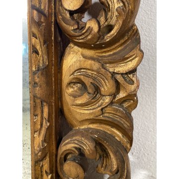 ANTICA SPECCHIERA CORNICE BAROCCA epoca 900 OLD SPECCHIO LEGNO DORATA FOGLIA ORO