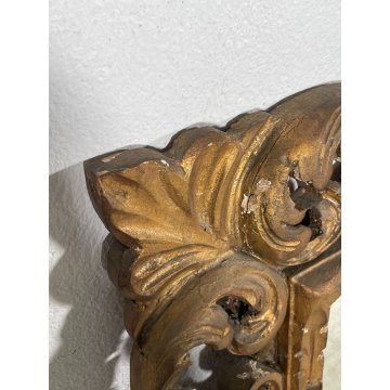 ANTICA SPECCHIERA CORNICE BAROCCA epoca 900 OLD SPECCHIO LEGNO DORATA FOGLIA ORO
