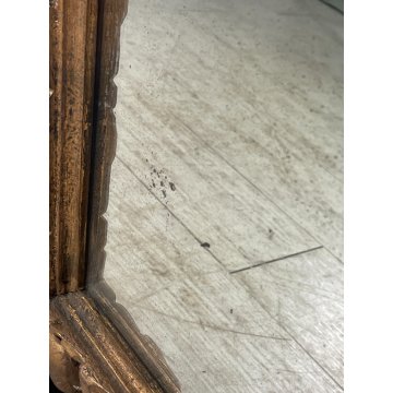 ANTICA SPECCHIERA CORNICE BAROCCA epoca 900 OLD SPECCHIO LEGNO DORATA FOGLIA ORO