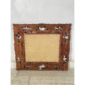 ANTICA SPECCHIERA CORNICE BAROCCA epoca 900 OLD SPECCHIO LEGNO DORATA FOGLIA ORO