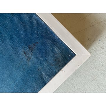 QUADRO DIPINTO ASTRATTO FIGURE SDRAIATE ARTE MODERNA FIRMA "P. Berhizza" (?) '70