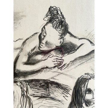 LITOGRAFIA Renato Guttuso "Le bagnanti" NUMERATA I/XXX NUDO FIGURE FEMMINILI 900