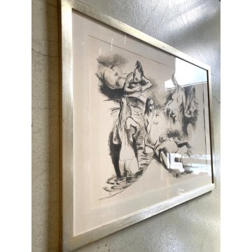 LITOGRAFIA Renato Guttuso "Le bagnanti" NUMERATA I/XXX NUDO FIGURE FEMMINILI 900