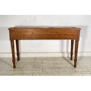 ANTICO SCRITTOIO SCUOLA CONSOLLE 1800 LEGNO NOCE SCRIVANIA BANCO SCHOOL DESK