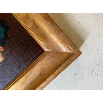 ANTICO DIPINTO OLIO TAVOLA RITRATTO MASCHILE NOBILUOMO G.B. Ceretti INTRA '800