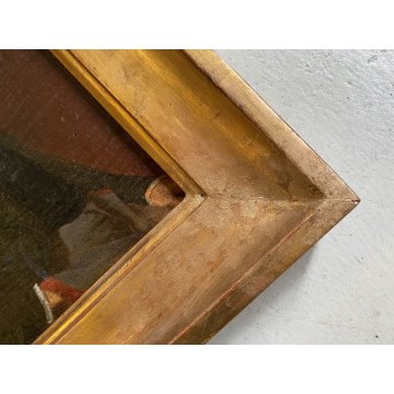 ANTICO DIPINTO OLIO TAVOLA RITRATTO MASCHILE NOBILUOMO G.B. Ceretti INTRA '800