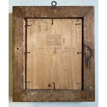 ANTICO DIPINTO OLIO TAVOLA RITRATTO MASCHILE NOBILUOMO G.B. Ceretti INTRA '800