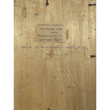 ANTICO DIPINTO OLIO TAVOLA RITRATTO MASCHILE NOBILUOMO G.B. Ceretti INTRA '800
