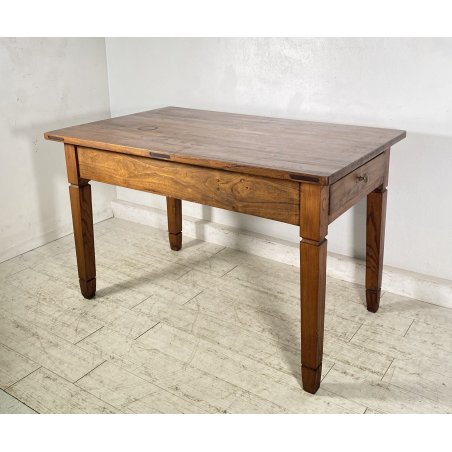 ANTICO TAVOLO PRANZO IMPERO RETTANGOLARE LEGNO NOCE 2 CASSETTI TABLE SALA 1800
