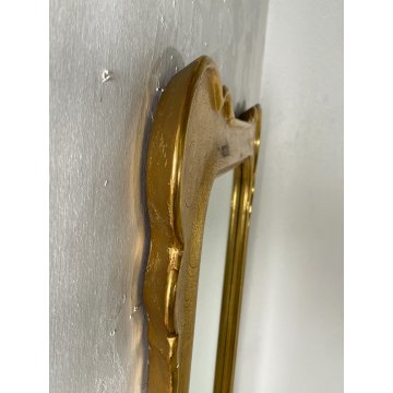 GRANDE SPECCHIERA VASSOIO CORNICE DORATA epoca '900 SPECCHIO LEGNO ORO MIRROR
