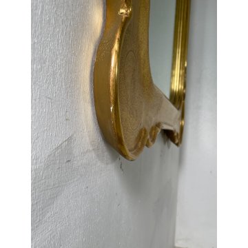 GRANDE SPECCHIERA VASSOIO CORNICE DORATA epoca '900 SPECCHIO LEGNO ORO MIRROR
