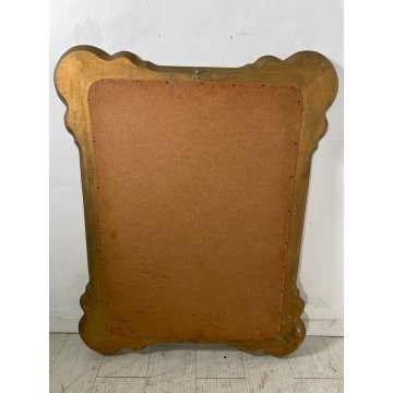 GRANDE SPECCHIERA VASSOIO CORNICE DORATA epoca '900 SPECCHIO LEGNO ORO MIRROR