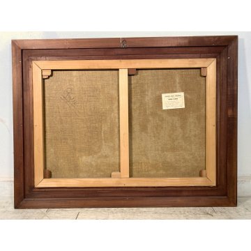 GRANDE QUADRO DIPINTO OLIO Arcangelo Maraga NATURA MORTA FRUTTA LIBRI VIOLINO