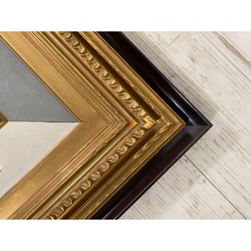 GRANDE QUADRO DIPINTO OLIO Arcangelo Maraga NATURA MORTA FRUTTA LIBRI VIOLINO
