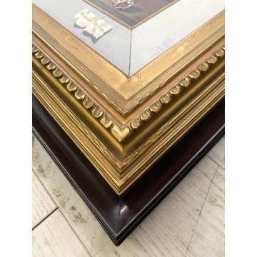 GRANDE QUADRO DIPINTO OLIO Arcangelo Maraga NATURA MORTA FRUTTA LIBRI VIOLINO
