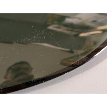 VASSOIO DESIGN Fontana Arte by Max Ingrand 1950 BOWL VETRO MOLATO VERDE 25x38 cm