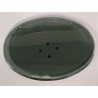 VASSOIO DESIGN Fontana Arte by Max Ingrand 1950 BOWL VETRO MOLATO VERDE 20x29 cm