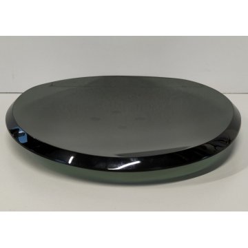 VASSOIO DESIGN Fontana Arte by Max Ingrand 1950 BOWL VETRO MOLATO VERDE 20x29 cm