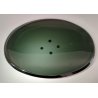 VASSOIO DESIGN Fontana Arte by Max Ingrand 1950 BOWL VETRO MOLATO VERDE 20x29 cm