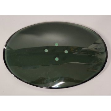 VASSOIO DESIGN Fontana Arte by Max Ingrand 1950 BOWL VETRO MOLATO VERDE 20x29 cm