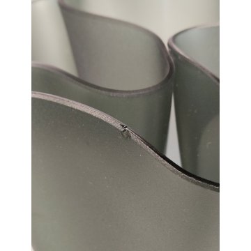 VASO CARTOCCIO DESIGN Pietro Chiesa FONTANA ARTE anni 30 VETRO FUME Fazzoletto