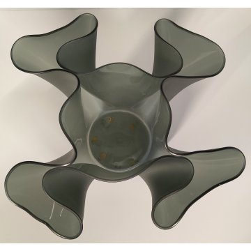VASO CARTOCCIO DESIGN Pietro Chiesa FONTANA ARTE anni 30 VETRO FUME Fazzoletto