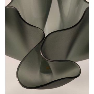 VASO CARTOCCIO DESIGN Pietro Chiesa FONTANA ARTE anni 30 VETRO FUME Fazzoletto