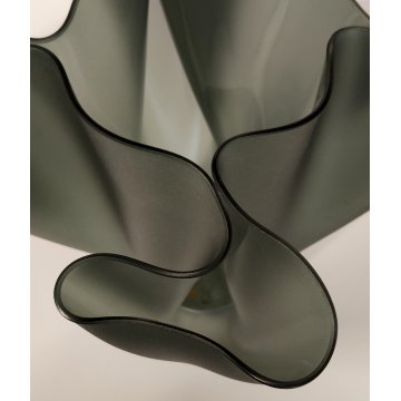 VASO CARTOCCIO DESIGN Pietro Chiesa FONTANA ARTE anni 30 VETRO FUME Fazzoletto
