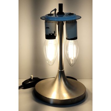 ARTEMIDE Lampada Tavolo CHI anni 60 DESIGN Emma Gismondi VETRO ACIDATO Satinata