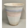 VASO CERAMICA SMALTATA Lavenia LAVENO epoca ANNI 50 Italia DESIGN Azzurro Rosa