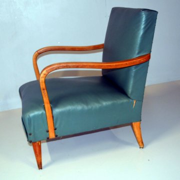 ANTICA POLTRONA anni 50 SEDIA IMBOTTITA DESIGN BUFFA PARISI SALA STUDIO CHAIR ol
