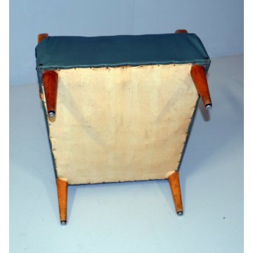 ANTICA POLTRONA anni 50 SEDIA IMBOTTITA DESIGN BUFFA PARISI SALA STUDIO CHAIR ol