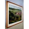 ANTICO QUADRO DIPINTO OLIO TELA Corrado Bechelli COLLINE PISANE TOSCANA 1966